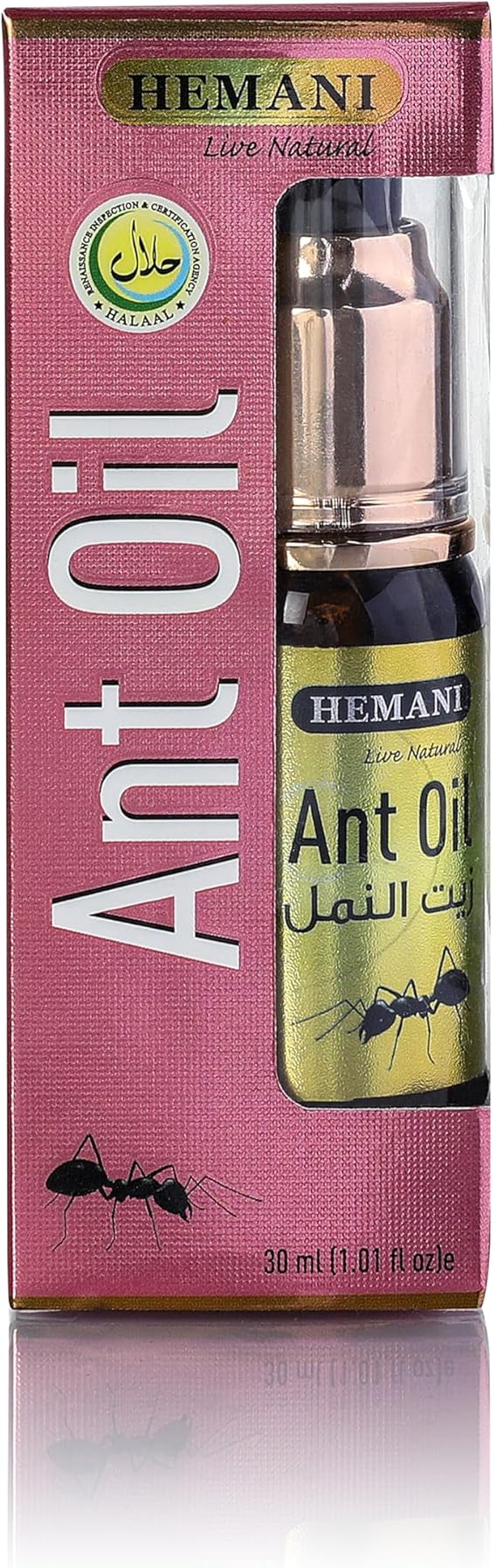 Hemani Ant Oil 30ml (1 Fl Oz) - 100% Pure Traditional Formula | Natural Herbal Oil for Hair Removal & Body Use